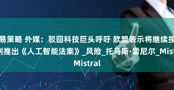 易策略 外媒：驳回科技巨头呼吁 欧盟表示将继续按计划推出《人工智能法案》_风险_托马斯·雷尼尔_Mistral